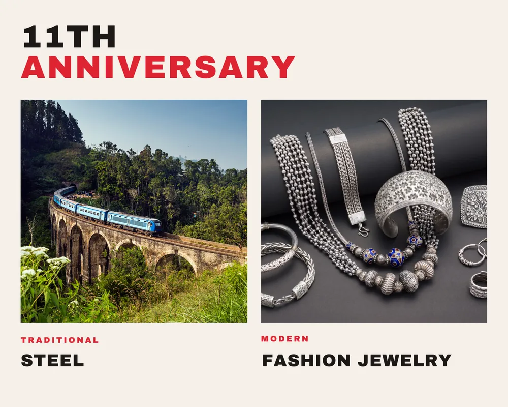 Year 11 anniversary gift idea: steel