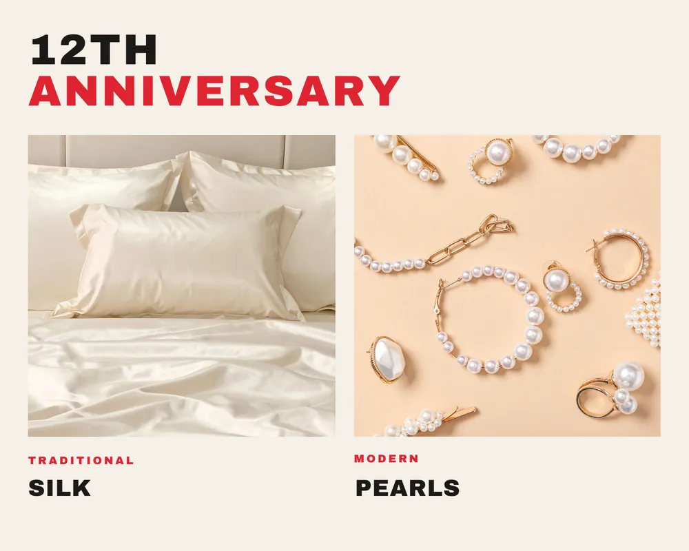 Year 12 anniversary gift idea: silk