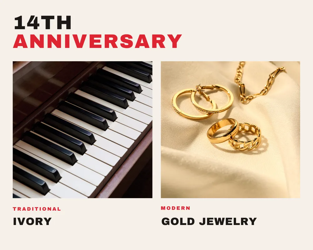 Year 14 anniversary gift idea: ivory