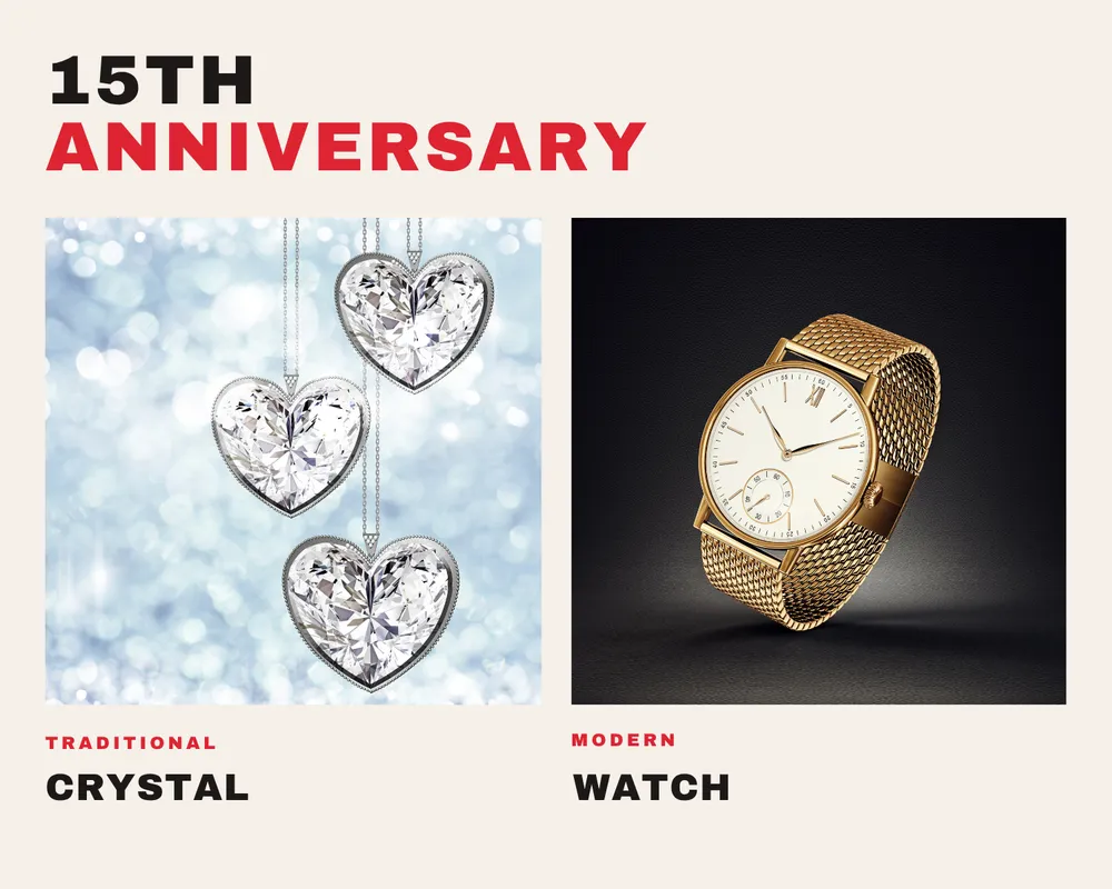 Year 15 anniversary gift idea: crystal