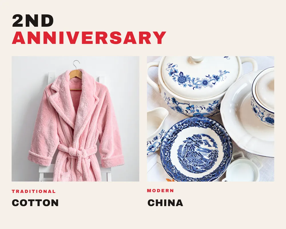 Year 2 anniversary gift idea: cotton