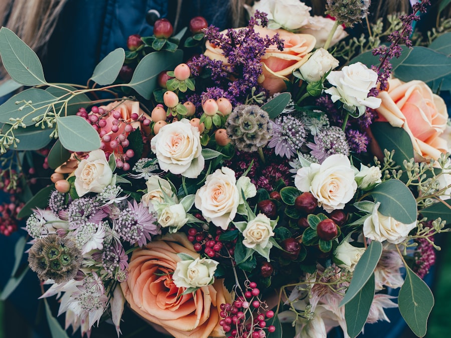A dozen fresh-cut flowers
